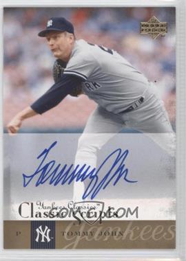 2004 Upper Deck Yankees Classics - Classic Scripts #AU-65 - Tommy John