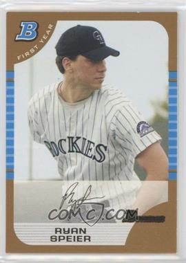 2005 Bowman - [Base] - Gold #293 - First Year - Ryan Speier