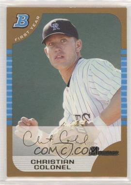2005 Bowman - [Base] - Gold #295 - First Year - Christian Colonel [EX to NM]