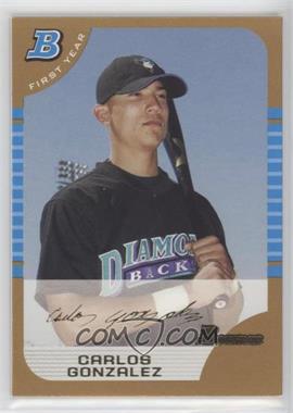 2005 Bowman - [Base] - Gold #316 - First Year - Carlos Gonzalez