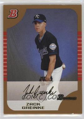 2005 Bowman - [Base] - Gold #97 - Zack Greinke