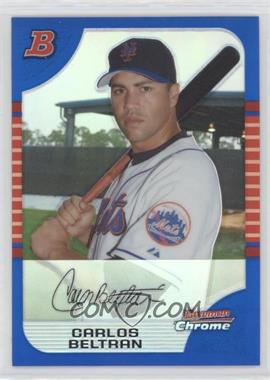 2005 Bowman Chrome - [Base] - Blue Refractor #125 - Carlos Beltran /150 [EX to NM]