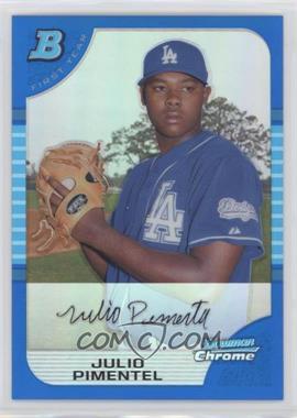 2005 Bowman Chrome - [Base] - Blue Refractor #286 - First Year - Julio Pimentel /150