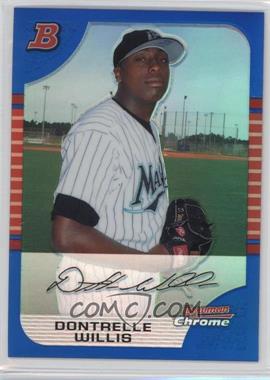 2005 Bowman Chrome - [Base] - Blue Refractor #36 - Dontrelle Willis /150