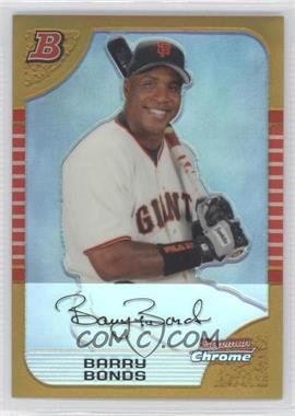 2005 Bowman Chrome - [Base] - Gold Refractor #100 - Barry Bonds /50