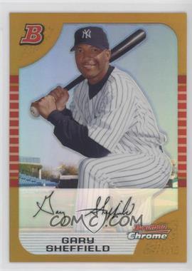 2005 Bowman Chrome - [Base] - Gold Refractor #60 - Gary Sheffield /50