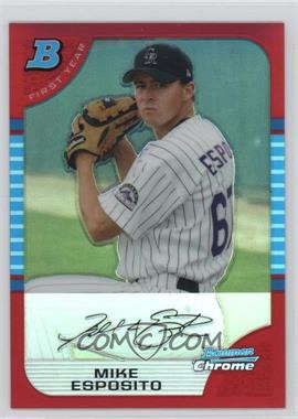 2005 Bowman Chrome - [Base] - Red Refractor #269 - First Year - Mike Esposito /5