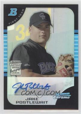 2005 Bowman Chrome - [Base] - Refractor #334 - First Year Autograph - Jake Postlewait /500