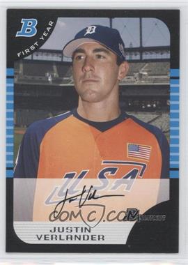 2005 Bowman Draft Picks & Prospects - [Base] #BDP129 - Justin Verlander