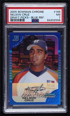 2005 Bowman Draft Picks & Prospects - Chrome - Blue Refractor #BDP165 - Nelson Cruz /150 [PSA 7 NM]