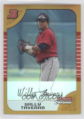 2005 Bowman Draft Picks & Prospects - Chrome - Gold Refractor #BDP11 - Willy Taveras /50