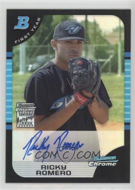 2005 Bowman Draft Picks & Prospects - Chrome - Refractor #BDP177 - Ricky Romero /500