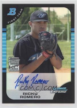 2005 Bowman Draft Picks & Prospects - Chrome - Refractor #BDP177 - Ricky Romero /500