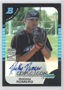 2005 Bowman Draft Picks & Prospects - Chrome - Refractor #BDP177 - Ricky Romero /500