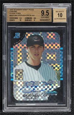 2005 Bowman Draft Picks & Prospects - Chrome - X-Fractor #BDP166 - Stephen Drew /250 [BGS 9.5 GEM MINT]