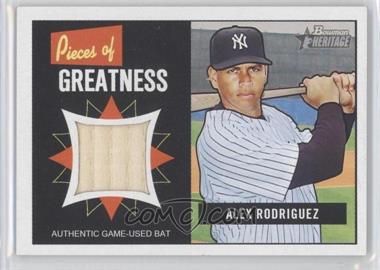 2005 Bowman Heritage - Pieces of Greatness #PG-AR - Alex Rodriguez