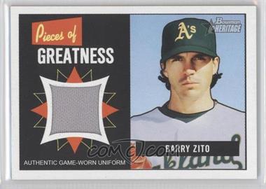 2005 Bowman Heritage - Pieces of Greatness #PG-BZ - Barry Zito