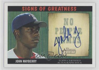 2005 Bowman Heritage - Signs of Greatness #SG-JM - John Mayberry