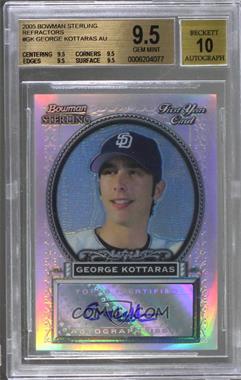 2005 Bowman Sterling - [Base] - Refractor #BS-GK - George Kottaras /199 [BGS 9.5 GEM MINT]