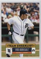 Team Checklist - Ivan Rodriguez #/100