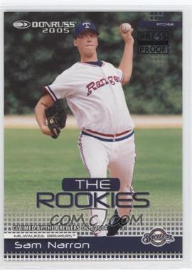 2005 Donruss - The Rookies 2004 - Black Press Proof #14 - Sam Narron /10
