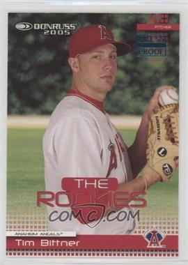 2005 Donruss - The Rookies 2004 - Blue Press Proof #31 - Tim Bittner /100