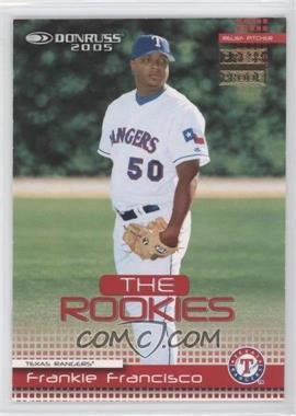 2005 Donruss - The Rookies 2004 - Gold Press Proof #2 - Frank Francisco /25