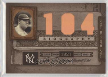 2005 Donruss Biography - Babe Ruth Career Home Run #104 - Babe Ruth