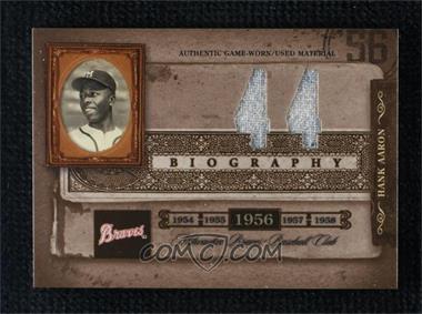 2005 Donruss Biography - Hank Aaron Career Home Run - Materials #44 - Hank Aaron