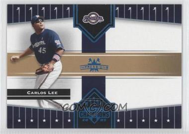 2005 Donruss Champions - [Base] - Blue Impressions #159 - Carlos Lee /100