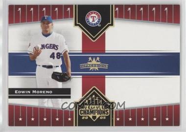 2005 Donruss Champions - [Base] - Gold Impressions #374 - Edwin Moreno /50