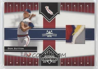 2005 Donruss Champions - [Base] - Impressions Materials Prime #253 - Don Sutton /108