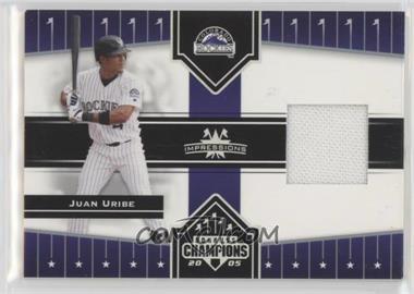 2005 Donruss Champions - [Base] - Impressions Materials #108 - Juan Uribe