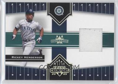 2005 Donruss Champions - [Base] - Impressions Materials #148 - Rickey Henderson