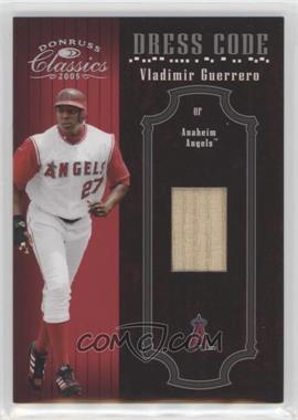 2005 Donruss Classics - Dress Code - Bats #CD-30 - Vladimir Guerrero /100