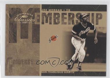 2005 Donruss Classics - Membership - Gold #MS-15 - Joe Morgan /50