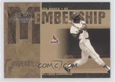 2005 Donruss Classics - Membership #MS-20 - Lou Brock /1000