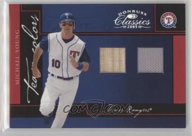 2005 Donruss Classics - Team Colors - Combo Materials #TC-29 - Michael Young /100