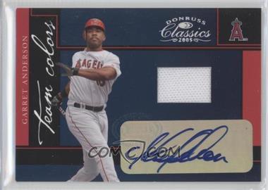 2005 Donruss Classics - Team Colors - Jerseys Signatures #TC-11 - Garret Anderson /25