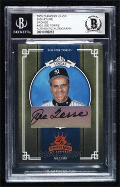 2005 Donruss Diamond Kings - [Base] - Bronze Signatures #432 - Joe Torre /5 [BGS Encased]