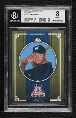 2005 Donruss Diamond Kings - [Base] - Silver #359 - Carlos Lee /25 [BGS 8 NM‑MT]