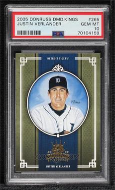 2005 Donruss Diamond Kings - [Base] #265 - Justin Verlander [PSA 10 GEM MT]