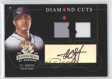 2005 Donruss Diamond Kings - Diamond Cuts - Combo Materials Signatures #DC-8 - C.C. Sabathia /50