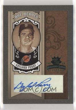 2005 Donruss Diamond Kings - HOF Heroes - Green Framed Signatures #HH-97 - Gaylord Perry /10