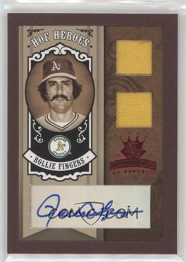 2005 Donruss Diamond Kings - HOF Heroes - Red Framed Materials Signatures #HH-91 - Rollie Fingers /50