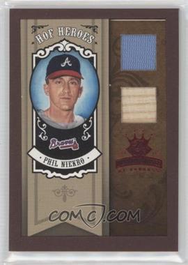 2005 Donruss Diamond Kings - HOF Heroes - Red Framed Materials #HH-1 - Phil Niekro /25