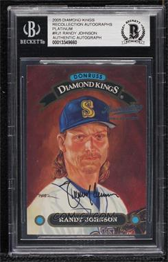 2005 Donruss Diamond Kings - Recollection Collection Buyback Autographs - Platinum #DK-22 - Randy Johnson (1992 Donruss Diamond Kings) /1 [BGS Encased]