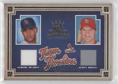 2005 Donruss Diamond Kings - Team Timeline - Jerseys #TT-1 - Albert Pujols, Scott Rolen /100 [EX to NM]