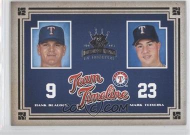 2005 Donruss Diamond Kings - Team Timeline #TT-4 - Hank Blalock, Mark Teixeira