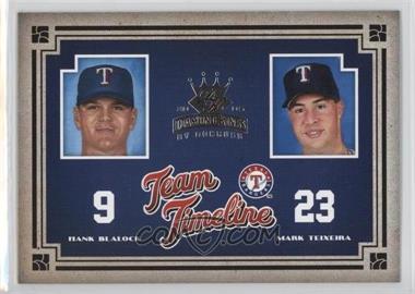 2005 Donruss Diamond Kings - Team Timeline #TT-4 - Hank Blalock, Mark Teixeira